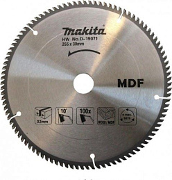 Диск пильный по дереву 255*30*3.2 мм 100Т для MDF MAKITA/D-19071 **