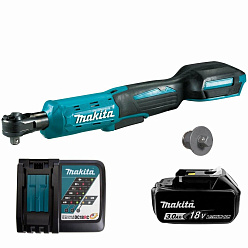 Гайковерт аккумуляторный угловой MAKITA DWR180RF (18В,1*3.0Ач/LXT,3/8"+1/4",47.5Нм)