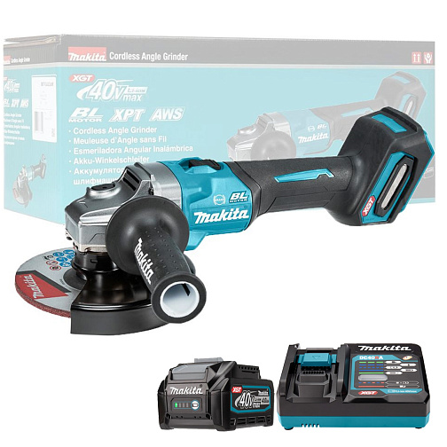 Машина шлифовальная угловая аккумуляторная MAKITA GA035GM101 (BL-Motor,40В/4.0Ач/XGT,BL4040+DC40RA,150мм) **: фото 1
