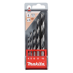 Набор сверл по дереву MAKITA 5 шт. (4,5,6,8,10 мм)/D-72861