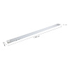 Светильник светодиодный LED 36Вт накладной, прямой IP20 1200мм 6500К (призма): миниатюра фото 2