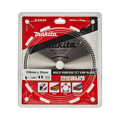 Диск пильный по алюминию/дереву/пластику 260x30x2.6/1.8x100T MAKITA/D-81804