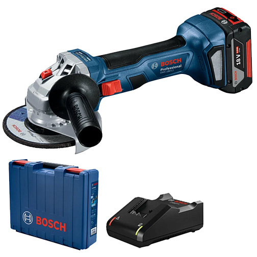 Машина шлифовальная угловая аккумуляторная BOSCH GWS 18V-8 (BL-Motor,18В,1*4.0Ач/Li-Ion,125мм)/06019N9021 **: фото 1