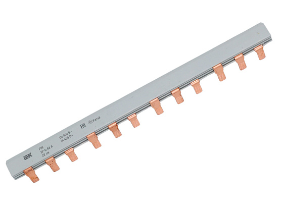 Шина соединительная 3П 63А PIN (штырь) 12PIN длина 22см (инд. упак.) SQ0802-0103 TDM: фото 1