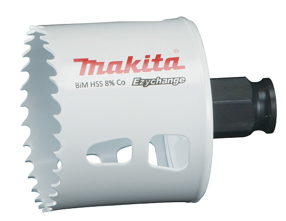 Коронка Bi-Metal HSS-Co MAKITA Ezychange (57мм/L-44мм,нержавейка,сталь,цв.мет,ПВХ,дерево)/E-03866: фото 1