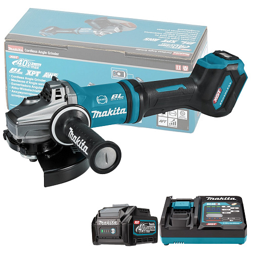 Машина шлифовальная угловая аккумуляторная MAKITA GA037GM101 (BL-Motor,40В/4.0Ач/XGT,BL4040+DC40RA,180мм) **: фото 1