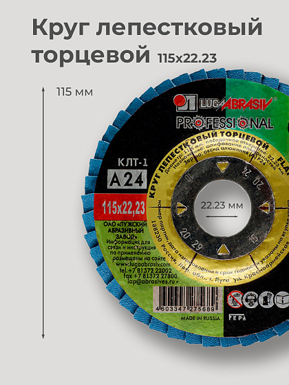 Круг лепестковый торцевой 115х22 14А Р 24(80): фото 2