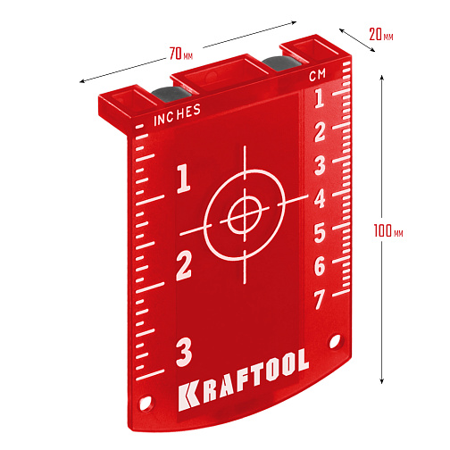 Мишень магнитная для лазерного нивелира (красная) KRAFTOOL/34725 **: фото 4