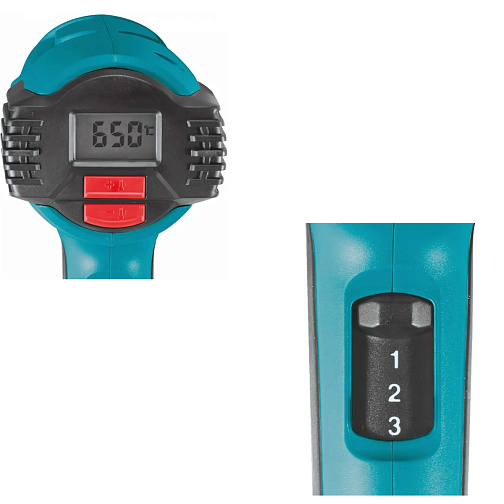 Термовоздуходувка MAKITA HG6530VK (2000Вт,50-650градус,кейс+насадки): фото 2