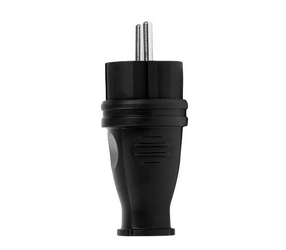 Вилка евро с з/к (Каучуковая прямая) 16A 230В IP44 2P+PE Smartbuy: фото 2