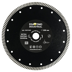 Диск алмазный 230х22 турбо Diamond Industrial/бетон , кирпич/