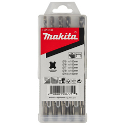 Набор буров SDS-Plus MAKITA 5 шт: 5,6,7,8,10х160мм/D-20703