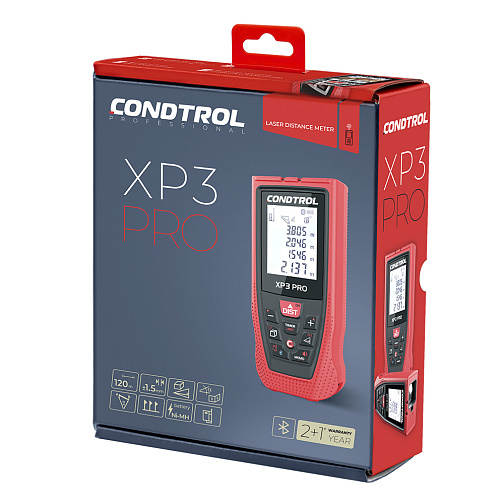 Дальномер лазерный CONDTROL XP3 Pro (0,05-120м,±1,5мм,уклономер,Bluetooth)/1-4-103: фото 5