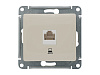 Розетка компьютерная механизм Schneider Electric Glossa скрытой установки бежевая (GSL000281K) **: миниатюра фото 1