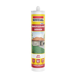Герметик силиконовый универсальный, белый (280мл) SOUDAL 105907