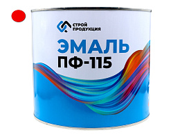 Краска эмаль ПФ-115 КРАСНАЯ (банка 2,5 кг, 1.79л.) ГОСТ