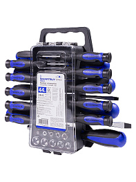 Набор отверток, 44 предмета, головки, TORX, SL, PH, СR-V сталь Smartbuy, SBT-PRO-SCN-44