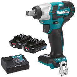 Гайковерт ударный аккумуляторный MAKITA TW161DWAE (BL-Motor,12В,2*2.0Ач/CXT,1/2",165Нм,кейс)