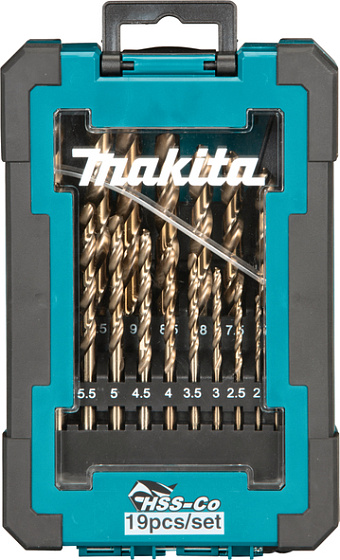 Набор сверл по металлу 1,0-10,0 мм 19 шт. MAKITA HSS-Co/D-67561: фото 1