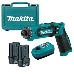 Аккумуляторная отвертка MAKITA DF012DSE (7.2В,2*1.5Ач,5.6/3.6Нм,кейс)