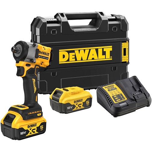 Гайковерт ударный аккумуляторный DeWALT DCF922P2T (BL-Motor,18В,2х5.0Ач/XR,1/2