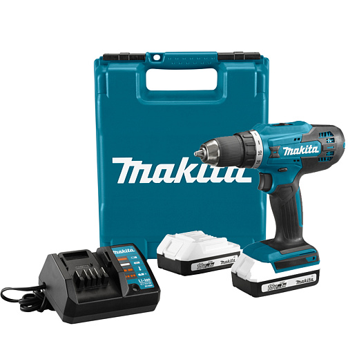 Аккумуляторная дрель шуруповерт MAKITA DF488D004 (18B,2*2.0Ач/G-тип,42Нм,кейс): фото 1