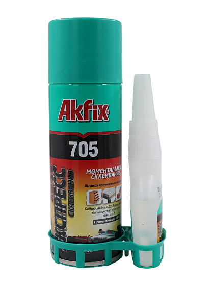Клей экспресс Akfix 705 с активатором. УНИВЕРСАЛЬНЫЙ 50 гр. + 200 мл: фото 2
