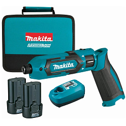 Аккумуляторная ударная отвертка MAKITA TD022DSE (7.2В,2*1.5Ач,25Нм,кейс)