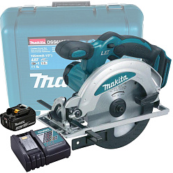Пила дисковая аккумуляторная MAKITA DSS610RF (18В,1х3.0Ач/LXT,165х20мм,57мм,кейс)