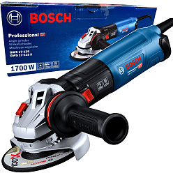 Машина шлифовальная угловая BOSCH GWS 17-125 S (1700Вт,125мм)/06017D0300 **