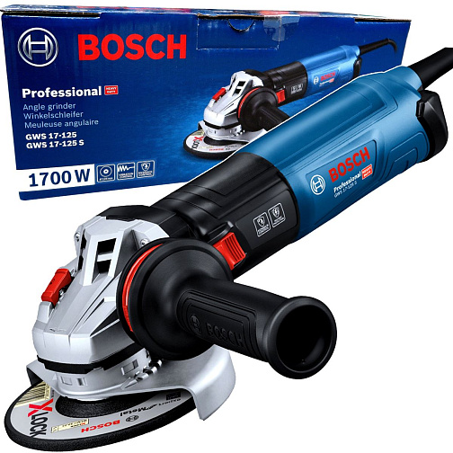 Машина шлифовальная угловая BOSCH GWS 17-125 S (1700Вт,125мм)/06017D0300 **: фото 1