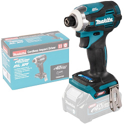Шуруповерт аккумуляторный ударный MAKITA TD001GZ (BL-Motor,40В/XGT,1/4",220Нм,без акк.и з/у) **