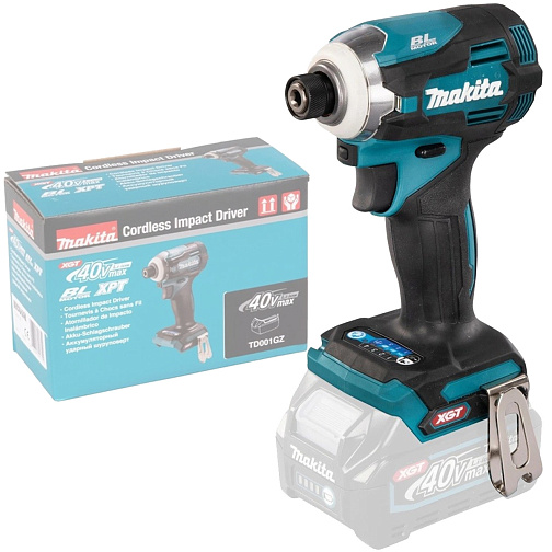 Шуруповерт аккумуляторный ударный MAKITA TD001GZ (BL-Motor,40В/XGT,1/4