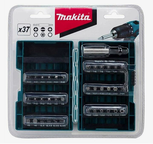 Набор MAKITA B-28606 (37 предметов: биты, магнит. держатель, кейс): фото 2