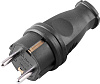 Вилка евро с з/к (Каучуковая прямая) 16A 230В IP44 2P+PE Smartbuy: миниатюра фото 1
