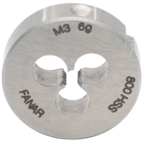 Плашка М 3х0,5 осн. 6g HSS 800 DIN-22568 F-R (N1-121001-0030): фото 1