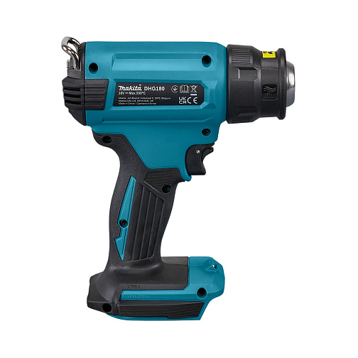 Термовоздуходувка аккумуляторная MAKITA DHG180ZK (BL-Motor,18В/LXT,550гр,кейс+насадки) **: фото 3