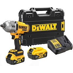 Гайковерт ударный аккумуляторный DeWALT DCF900P2T (BL-Motor,18В,2х5.0Ач/XR,1/2",1898Нм,3режима,кейс)