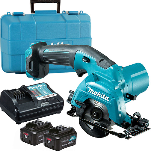 Пила дисковая аккумуляторная MAKITA HS301DWME (12В,2*4.0Ач/CXT,85х15мм,25.5мм,кейс) **: фото 1