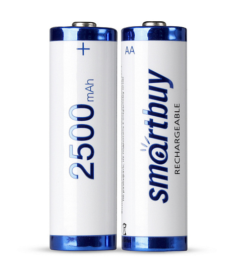 Батарейка АА аккумуляторная NiMh Smartbuy AA/2BL 2500 mAh ((SBBR-2A02BL2500)): фото 2