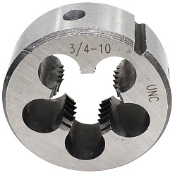 Плашка дюймовая UNC 3/4"х10 осн. 9ХС DIN-22568 TORNERI
