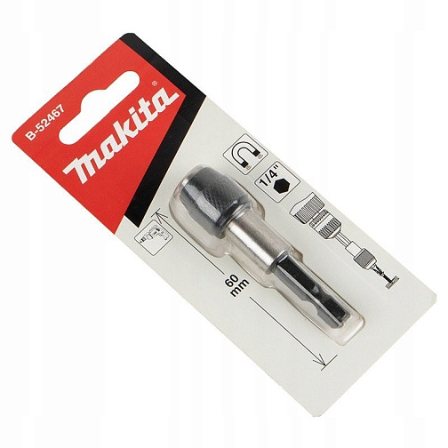 Держатель для бит магнитный с зажимным патроном MAKITA (60мм,1/4