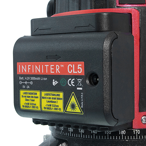 Нивелир лазерный INFINITER CL5 (30/50м,±0.3мм/м,3верт,1гор,отвес,5/8,кейс): фото 3