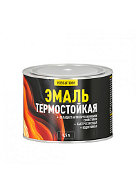 Краска эмаль ТЕРМОСТОЙКАЯ, серебристая, банка 0.5 л