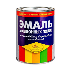 Краска эмаль для бетонных полов, СЕРАЯ, банка 1 л