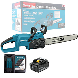 Пила цепная аккумуляторная MAKITA DUC407RT (BL-Motor,610Вт,18В/5.0Ач/LXT,шина40см)
