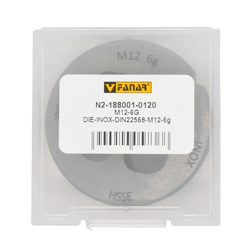 Плашка М12х1,75 осн. по нержавеющей стали 6g HSSE INOX DIN-22568 F-R (N2-188001-0120): фото 3