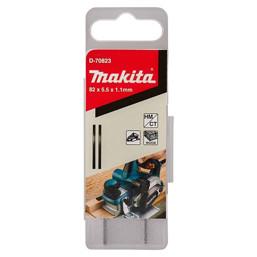 Ножи для рубанка MAKITA 1902,1923H,KP0800/0810/0810C (82мм,ТСТ,2двухстор.лезвия)/D-70823: фото 2