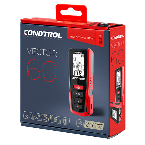 Дальномер лазерный CONDTROL Vector 60 (0.05-60м,±1.5мм,аккумулятор,Bluetooth)/1-4-104: фото 7