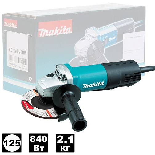 Машина шлифовальная угловая MAKITA 9558HPG (840Вт,125мм,панель.выключатель): фото 3